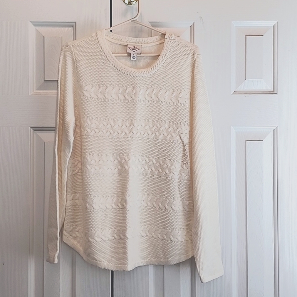 St. John's Bay Cream Sweater Size M